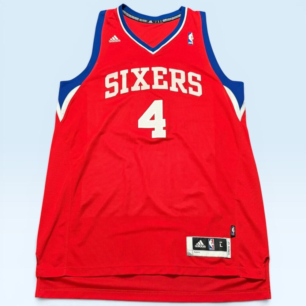 Philadelphia 76ers Jersey Mens Large Red NBA Basketball Adidas Nerlens Noel 4